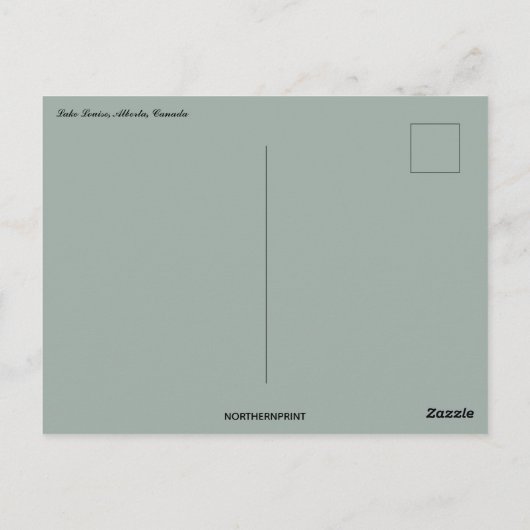 カヌアアットレイクルイズアルバータカナダ ポストカード (裏面)