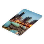 カヌオンオーク通りビーチ日没後 マグネット (左側)