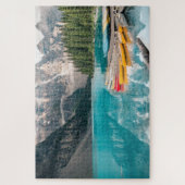 カヌオンモレーヌレイクバンフ国立公園カナダ ジグソーパズル (縦)