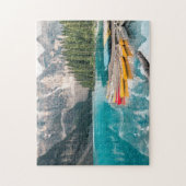 カヌオンモレーヌレイクバンフ国立公園カナダ ジグソーパズル (縦)