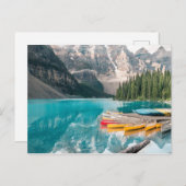 カヌオンモレーヌレイクバンフ国立公園カナダ ポストカード (正面/裏面)