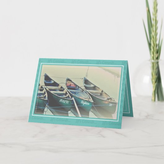 カヌパーソナライズされたーの誕生パーティー 招待状 (正面)