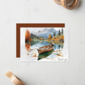 カヌマウンテンレイク悔やみや弔慰サンキューユユー ノートカード (正面/裏面インサイチュ)