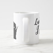 カヌーお気に入りのパドルとウィスコンシン湖 ジャンボコーヒーマグカップ (裏面)