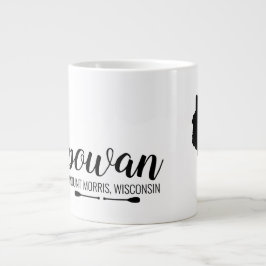 カヌーお気に入りのパドルとウィスコンシン湖 ジャンボコーヒーマグカップ