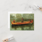 カヌーからの魚釣り カード (正面/裏面インサイチュ)