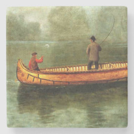 カヌーからの魚釣り ストーンコースター