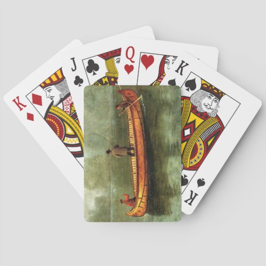 カヌーからの魚釣り トランプ (裏面)