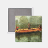 カヌーからの魚釣り マグネット (正面/裏面)