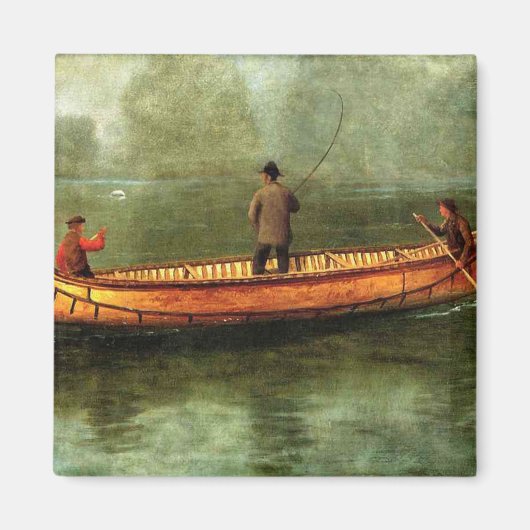 カヌーからの魚釣り マグネット (正面)