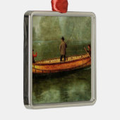 カヌーからの魚釣り メタルオーナメント (右)