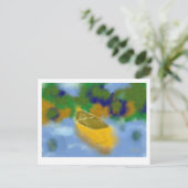 カヌーが水に映るアート ポストカード (スタンド正面)