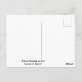 カヌーが水に映るアート ポストカード (裏面)