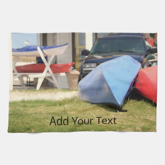 カヌーとカヤックbyシャーリー・テイラー キッチンタオル (横)