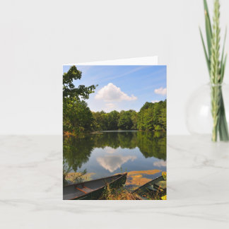 カヌーと湖 カード