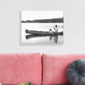 カヌーのカップル キャンバスプリント (インサイチュ (リビング))