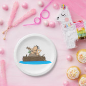 カヌーのキャビマン ペーパープレート (パーティー)