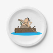 カヌーのキャビマン ペーパープレート (正面)