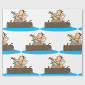 カヌーのキャビマン ラッピングペーパー (フラット)