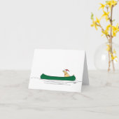 カヌーのクリスマスカップ カード (黄色い花)