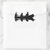 カヌーのシルエット スクエアシール (バッグ)