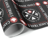 カヌーのトレイルのメープルリーフでギフトラップ ラッピングペーパー (ロールコーナー)