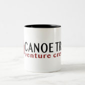 カヌーのトレイルもみじ葉ヘッダー付きコーヒーマグ ツートーンマグカップ (中央)