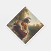 カヌーの中のナマ スタンダードランチョンナプキン (角)