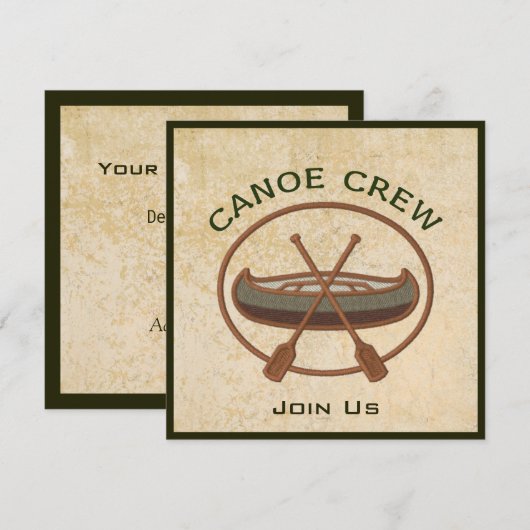 カヌーの乗組員 招待状 (正面/裏面)