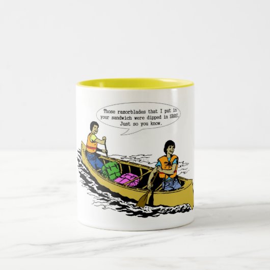 カヌーの会話のマグ ツートーンマグカップ (中央)