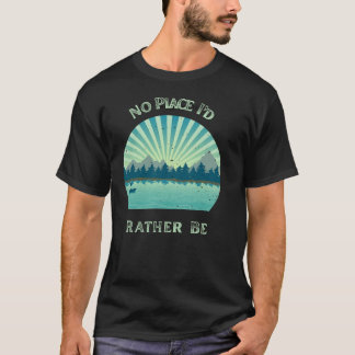 カヌーの日の出Tシャツ | キャンプ・アウトドア用 Tシャツ