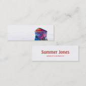 カヌーの最後に小さな名刺 スキニー名刺 (正面/裏面)