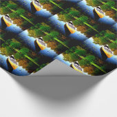 カヌーの美しいの平和および喜び ラッピングペーパー (角)