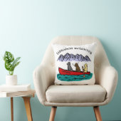 カヌーをこぐラブラドル・レトリーバー犬 クッション (椅子)