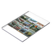 カヌーをセットした屋外レクリエーションのヴィンテージポスター  ノートブック (左側)