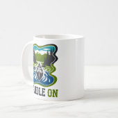 カヌーアドベンチャー山湖デザイン コーヒーマグカップ (正面左)