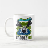 カヌーアドベンチャー山湖デザイン コーヒーマグカップ (左)