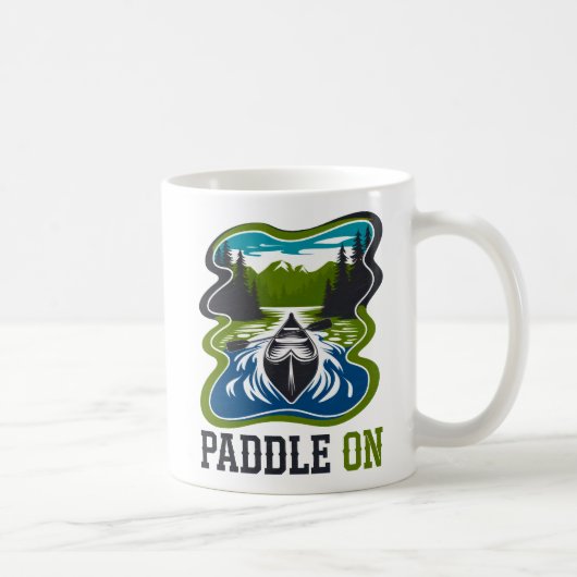 カヌーアドベンチャー山湖デザイン コーヒーマグカップ (右)
