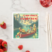 カヌーイズファミリーおもしろい スタンダードカクテルナプキン (インサイチュ)