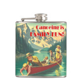 カヌーイズファミリーおもしろい フラスク (正面)