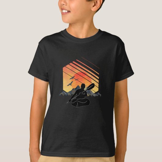 カヌーカヤックパドルボートシャツ Tシャツ (正面)