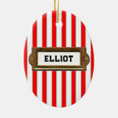 カヌーキャンピングクリスマスコレクティブ セラミックオーナメント (裏面)