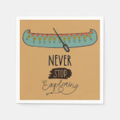 カヌーストップを探索しない スタンダードカクテルナプキン (正面)