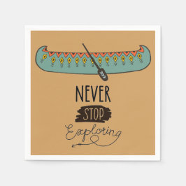 カヌーストップを探索しない スタンダードカクテルナプキン