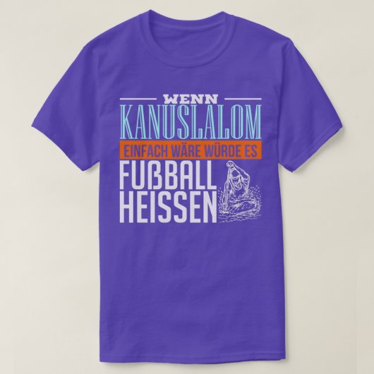 カヌースラロムカヌカヤックウォータースポーツ Tシャツ (デザイン正面)