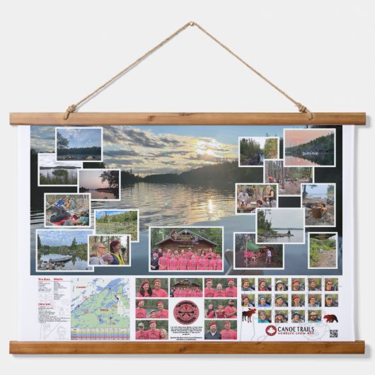 カヌートレイル2021境界水旅のタペストリー 吊り下げ型タペストリー (正面)