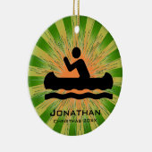 カヌーパーソナライズされたオーナメント セラミックオーナメント (右)