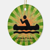 カヌーパーソナライズされたオーナメント セラミックオーナメント (左)