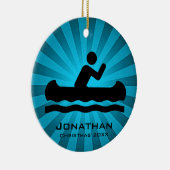 カヌーパーソナライズされたオーナメント セラミックオーナメント (右)