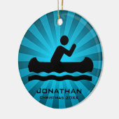 カヌーパーソナライズされたオーナメント セラミックオーナメント (左)